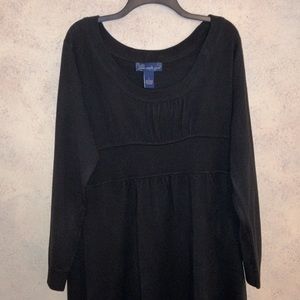 Black pullover dress, Susan Graver, Size Large